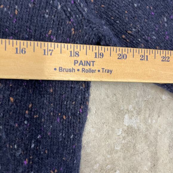 Patagonia Ranchito Hoodie Womens M Blue Flecked Knit Henley Sweater Pullover - Picture 10 of 14